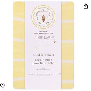 Burts Bees Baby Stripe Fitted Crib Sheet Organic Cotton BEESNUG